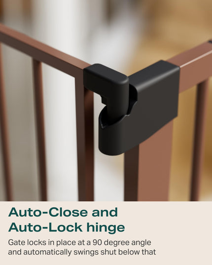 Cumbor 75-103 cm Baby Gate for Stairs, Mom's Choice Awards(Brown)