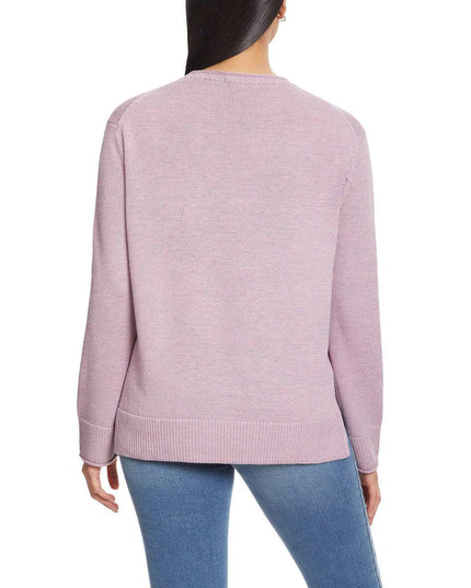 SIZE: L - Ella Moss Women's Crewneck Pullover Sweater (US, Alpha, Small, Regular, Regular, Purple)