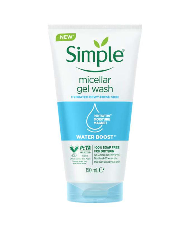 Simple Water Boost Micellar Facial Gel Wash | 150 ml