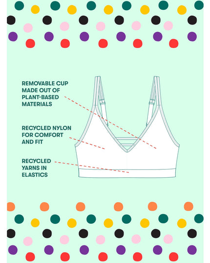 SIZE: XXL - Kindly Yours Women's Seamless Pullover V-Neck Bralette