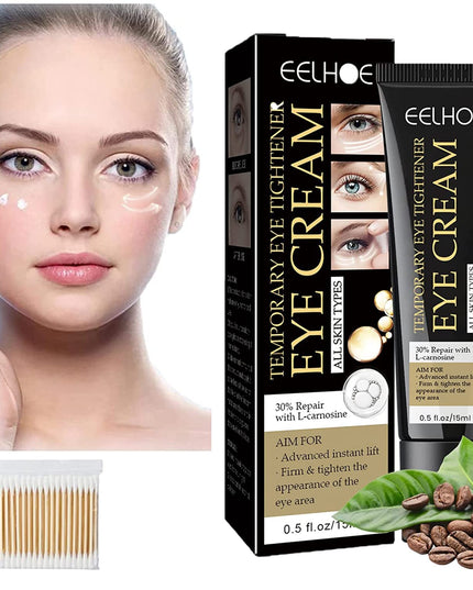 Eelhoe Instant Firming Eye Cream, Eelhoe Temporary Eye Tightener Eye Cream, Collagen Boost Anti Aging Eye Cream, Instant Reduces Under Eye Bags Dark Circles Fine Lines 15ML