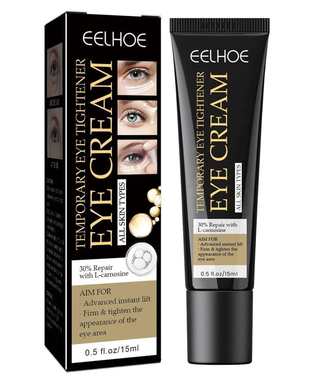 Eelhoe Instant Firming Eye Cream, Eelhoe Temporary Eye Tightener Eye Cream, Collagen Boost Anti Aging Eye Cream, Instant Reduces Under Eye Bags Dark Circles Fine Lines 15ML