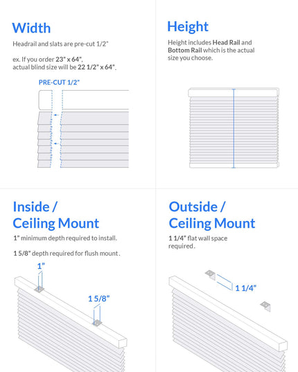 CHICOLOGY Blinds for Windows, Gloss White,  152.4 W x 152.4 H cm