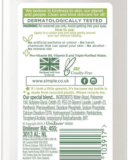 Simple Kind to Eyes Eye Make-Up Remover | 125ml