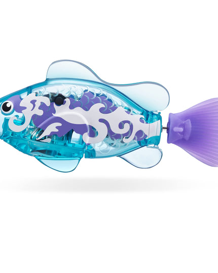 Robo Alive Robo Fish Series 2 (Teal + Orange 2 Pack) by ZURU Robotic Swimming Fish Water Activated, Changes Color, Comes with Batteries, Amazon Exclusive - Teal + Orange (2 Pack), 7165E