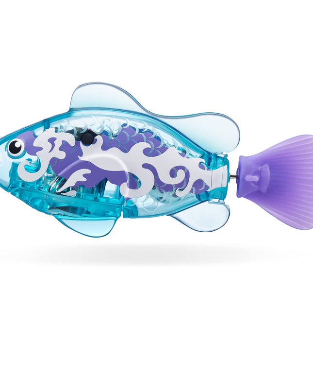 Robo Alive Robo Fish Series 2 (Teal + Orange 2 Pack) by ZURU Robotic Swimming Fish Water Activated, Changes Color, Comes with Batteries, Amazon Exclusive - Teal + Orange (2 Pack), 7165E