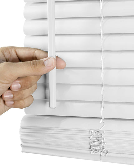 CHICOLOGY Blinds for Windows, Gloss White,  152.4 W x 152.4 H cm