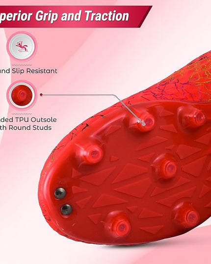 Vizari Bolt Fg football kids shoes red