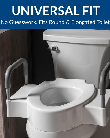 Bemis Rise Toilet Seat with Dual Lock and Security Arms