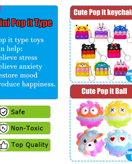 105 PCS Assortment Party Favors Toys for kids, Premium Mini Ctue Favors for All Ages kids Grils,Prize Box Toys,Goody Bag Fillers,pinata stuffers,Carnival Prizes for Boys and Girls 4-10