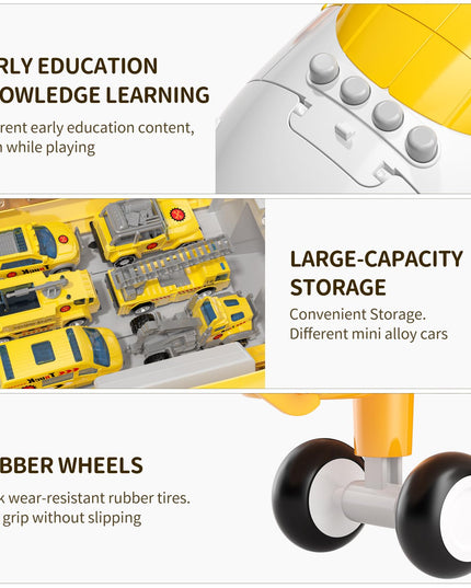 TEMI Toddler Airplane Toys for 3 Year Old, Toy Airplane for Boys Age 4-7, Large Spray Transport Airplane Toy with 12 Construction Vehicles, Toys for 3 4 5 6 7 8 Years Old