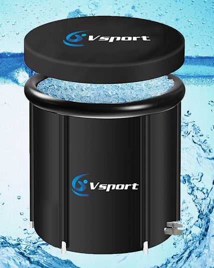 ice bath tub for athletes, Multi-Layer Portable cold Plunge Tub, Sport Recovery Cold Bath, Ice Bath Tubs cold pack, Foldable Cold Bath Tub with Cover?85 Gallon?model L?30”*30”*30”? Model L (30"*30"*30")