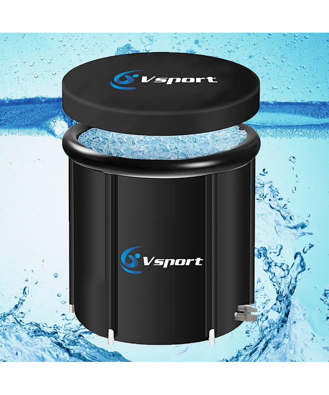 ice bath tub for athletes, Multi-Layer Portable cold Plunge Tub, Sport Recovery Cold Bath, Ice Bath Tubs cold pack, Foldable Cold Bath Tub with Cover?85 Gallon?model L?30”*30”*30”? Model L (30"*30"*30")