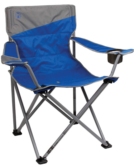 Coleman Big-N-Tall Quad Chair with Cup Holder & Side Pocket, Water-Resistant Oversized Camping Chair Supports up to 600lbs, Great for Tailgating, Camping & Outdoor Use, Carry Bag Included