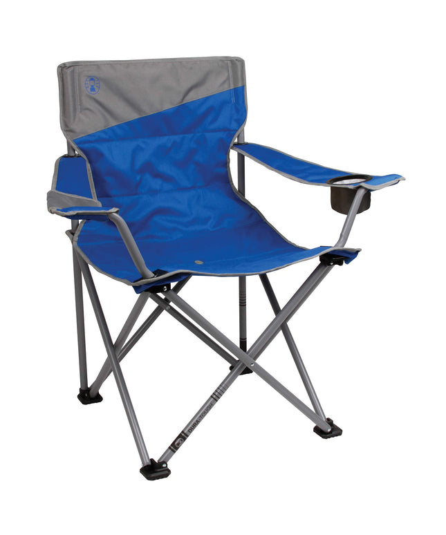 Coleman Big-N-Tall Quad Chair with Cup Holder & Side Pocket, Water-Resistant Oversized Camping Chair Supports up to 600lbs, Great for Tailgating, Camping & Outdoor Use, Carry Bag Included