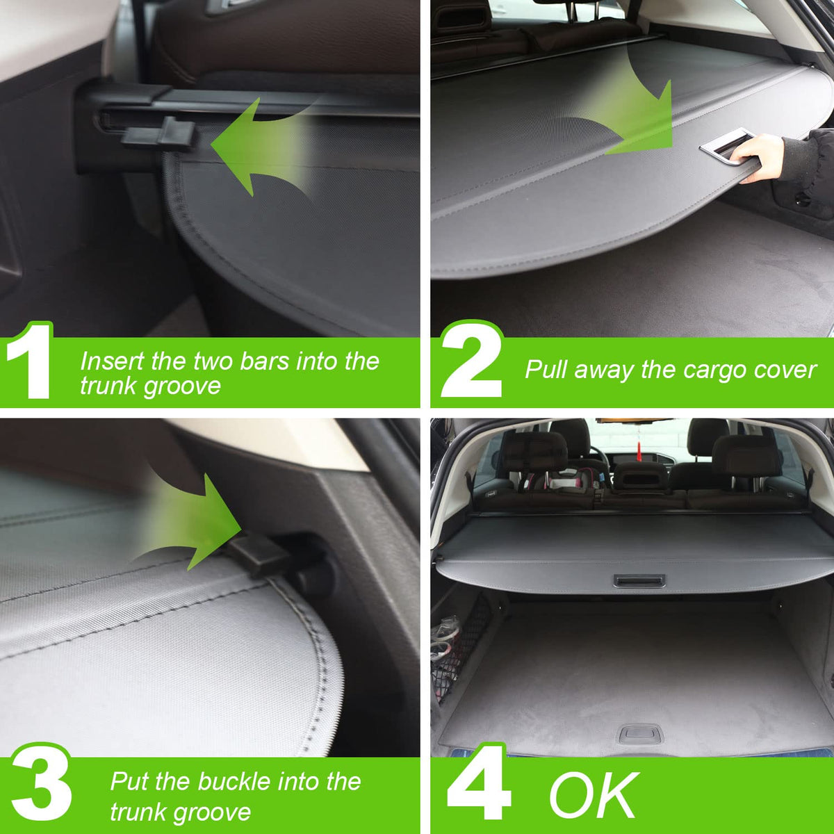 Cargo Cover For 2023 Honda Crv 2024 Accessories Rear Trunk Cover Trunk Security Cover Shielding Shade Car Accessory, Black