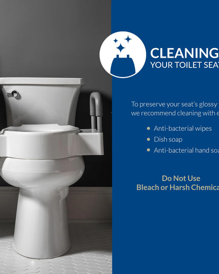 Bemis Rise Toilet Seat with Dual Lock and Security Arms