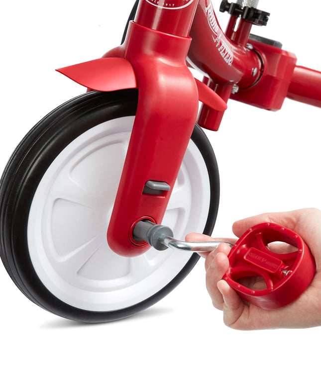 Radio Flyer Triple Play Trike, Toddler Tricycle, Balance Bike and Ride-On, Ages 1-3, Large, Red