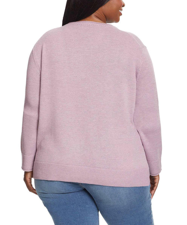 SIZE: L - Ella Moss Women's Crewneck Pullover Sweater (US, Alpha, Small, Regular, Regular, Purple)