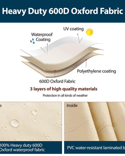 Westblue Air Conditioner Cover for Outside Units-Durable 600D, Fits up to 76 x 76 x 91 cm