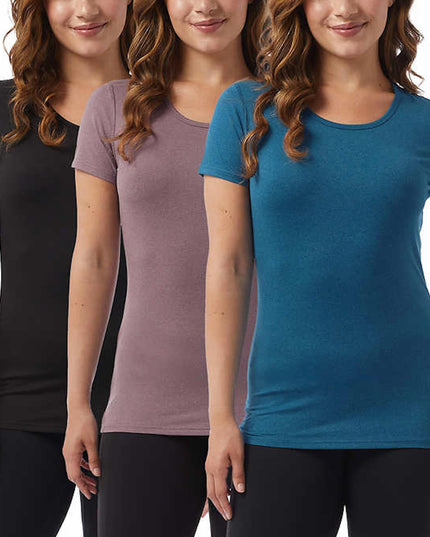 SIZE: XL - 32 Degrees Ladies' Cool Tee, Short Sleeve Scoop Neck, 3-Pack
