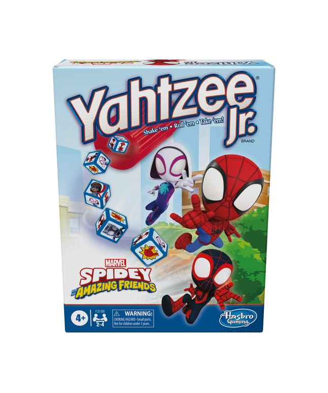 Hasbro Gaming Spidey and His Amazing Friends Yahtzee Jr.Marvel Edition Board Game for Kids, Ages 4 and Up (Amazon Exclusive)