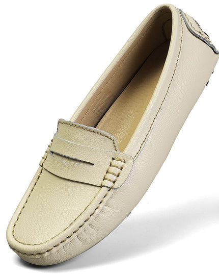 SIZE: 38.5 - Artisure Women's Classic Genuine Leather Penny Loafers Driving Moccasins Casual Slip On Boat Shoes Fashion Comfort Flats
