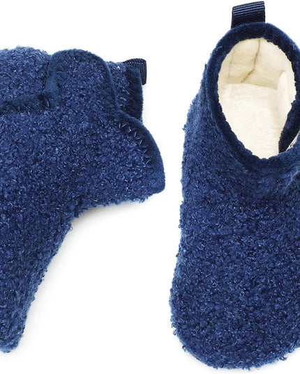 Toddler Kids Winter Warm Fuzzy House Slippers Bootie Lightweight Boys Girls Indoor Home Shoes