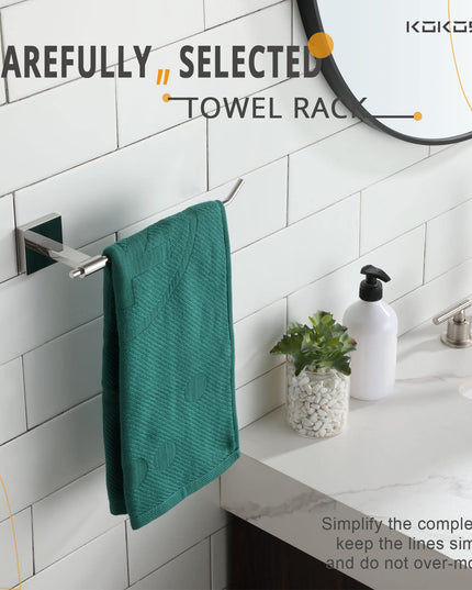KOKOSIRI Hand Towel Bar Bathroom Towel Holder for Bath Kitchen 9 Inch Necklace Holder Chrome Stainless Steel B3005CH