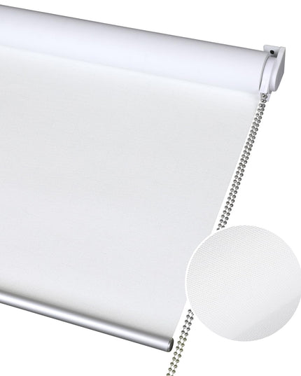 Homebox 100% Blackout Roller Window Shades, White, 119.38 cm W x 182.88 cm H