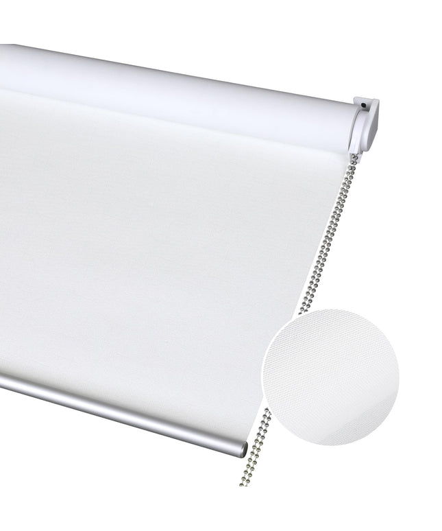 Homebox 100% Blackout Roller Window Shades, White, 119.38 cm W x 182.88 cm H