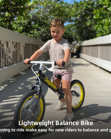 JOYSTAR 16 Inch Balance Bike for Big Kids 5 to 8 Years Old with Adjustable Seat, No Pedal Training Bicycle
