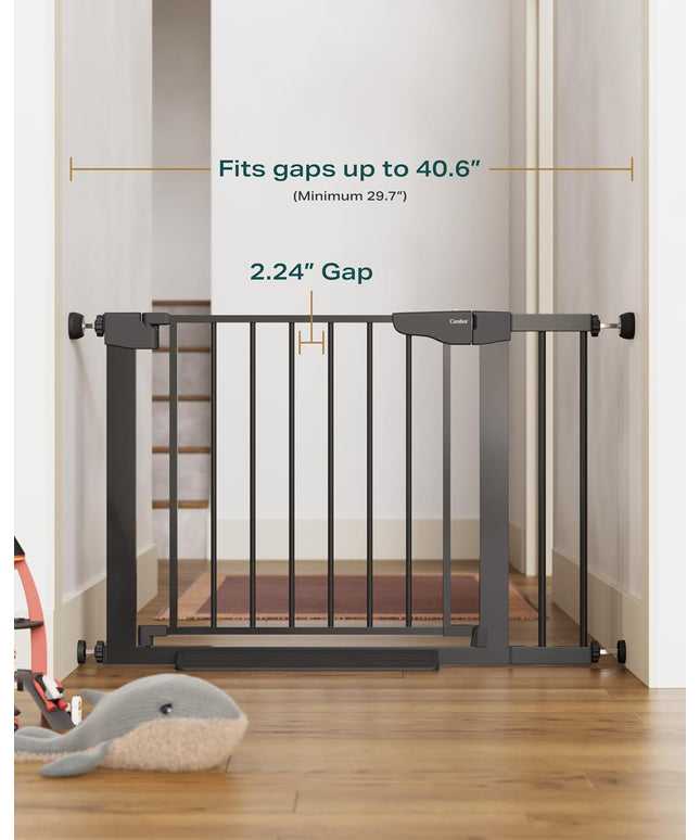 Cumbor Baby Gate for Stairs, Mom's Choice Awards Winner,Black