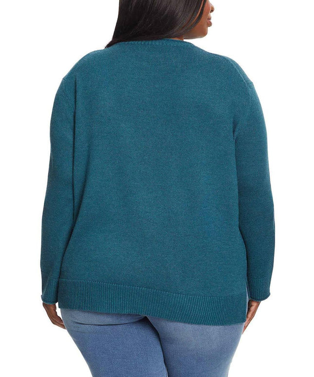 SIZE S - Ella Moss Women's Crewneck Pullover Sweater (US, Alpha, Regular, Green)