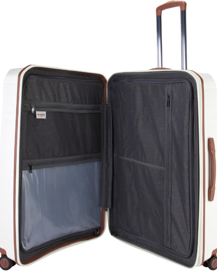 Sonada Hardside Luggage Set of 3 Expandable PP Material With Double Zipper, ANTI Theft Lock (White)