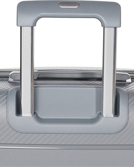 Pierre Cardin UNBREAKABLE Luggage for travel, ANTI Theft Double Zipper Suitcase, 4 Double Wheels (Set of 4, Grey)