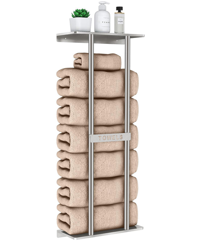 STWWO Bathroom Towel Storage for Bathroom,Wall Towel Rack for Roled Towels