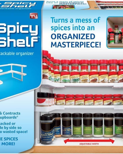 Spicy Shelf Patented Spice Rack and Stackable Organizer