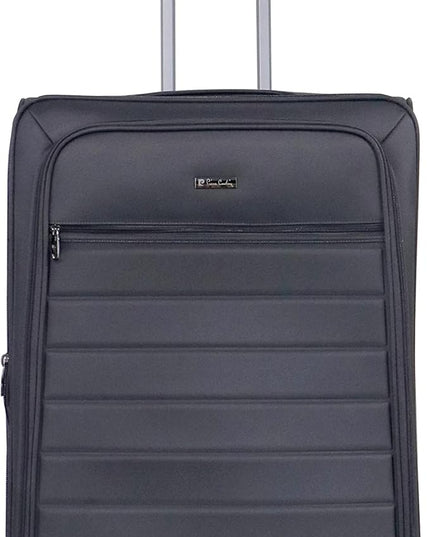 Pierre Cardin Lightweight Luggage TSA Approved Suitcase for Travel, ANTI Theft Double Zipper, 4 Double Wheels, Gallen Collection (Checked Luggage 28 Inch, Black)