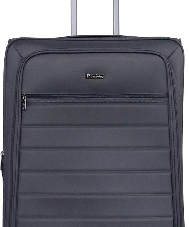 Pierre Cardin Lightweight Luggage TSA Approved Suitcase for Travel, ANTI Theft Double Zipper, 4 Double Wheels, Gallen Collection (Checked Luggage 28 Inch, Black)