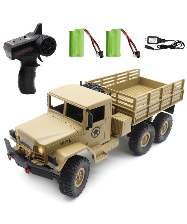 Spobot RC Military Transport Truck, RC Off-Road Vehicle 6WD with All Terrain, Remote Control Rack Car With2 Set of Batteries &Realistic Light is Good for Kid Gift