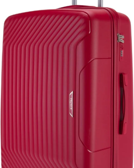 Prince Luggage Set of 3 Unbreakable Luggage with 4 Spinner Wheels, Luggage for Travel Light Weight Anti-Theft Lock,Size 20 24 28 Inch Red