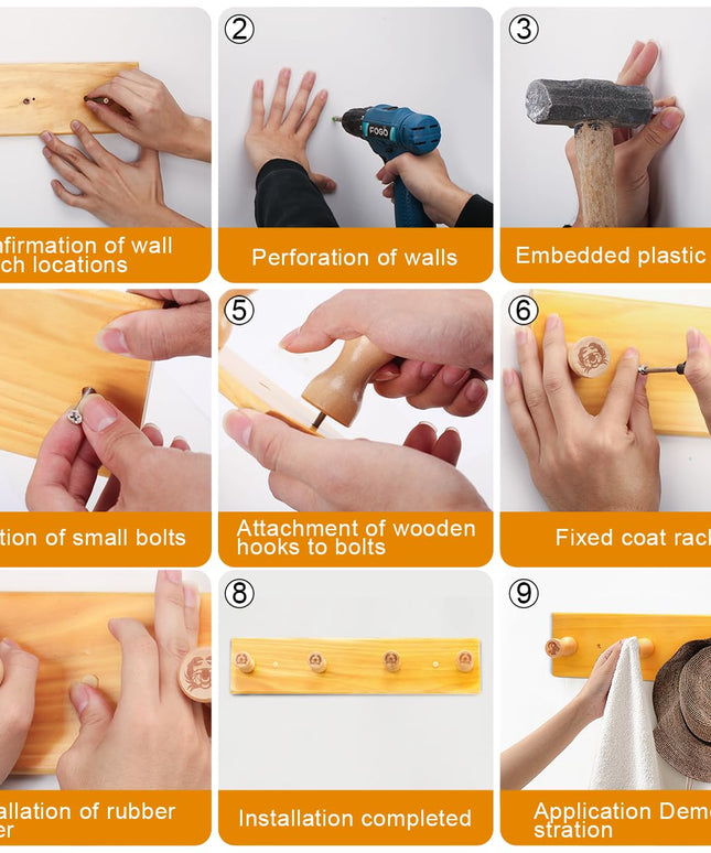 CECOKESO Constellation Style Coat Hook, Wooden Coat Rack Wall Mount, Clothes Racks for Decoration,Entryway Coat Hooks Wall Mounted,Towel Rack with 4 Hooks to Hang Hat, Purse (Sagittarius)