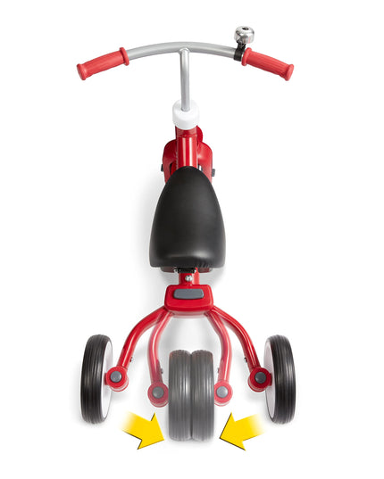 Radio Flyer Triple Play Trike, Toddler Tricycle, Balance Bike and Ride-On, Ages 1-3, Large, Red