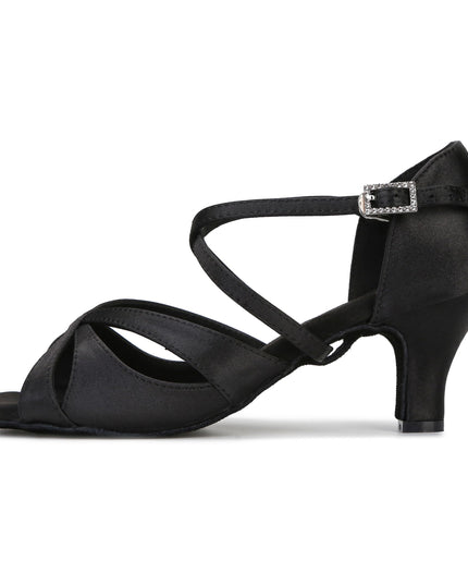 SIZE: 37.5 - Women's Latin Dance Shoes Female's Ballroom Salsa Dance Shoes 2.5 3 Inch Heel