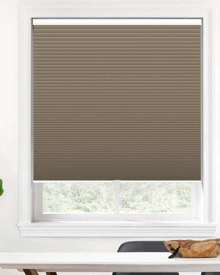 LazBlinds Cordless Cellular Blackout Honeycomb Shades with 4 cm cells,Size 86 cm W x 183 cm H Dark Coffee