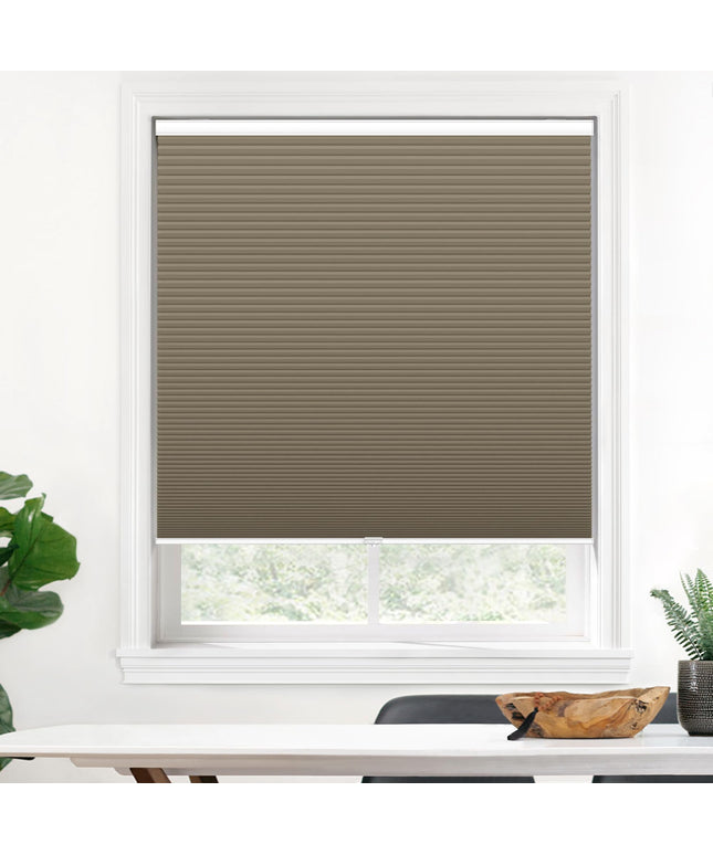 LazBlinds Cordless Cellular Blackout Honeycomb Shades with 4 cm cells,Size 86 cm W x 183 cm H Dark Coffee