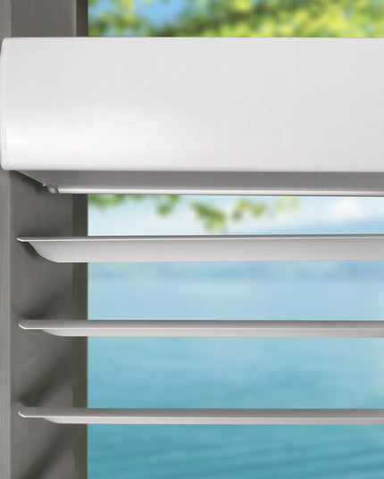 Calyx Interiors 2.5 cm Cordless Vinyl Mini Blinds, White,  77 W x 152 H cm