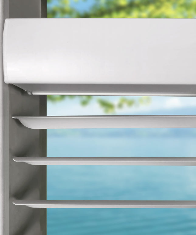 Calyx Interiors 2.5 cm Cordless Vinyl Mini Blinds, White,  77 W x 152 H cm