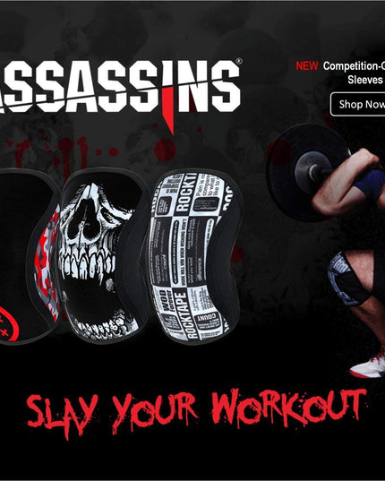 Rocktape Assassins Knee Sleeve - Red Camo 5mm Size SM